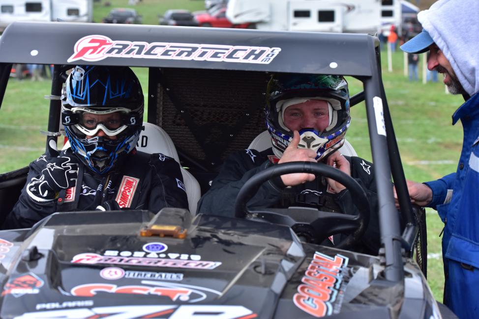 William and wife, Tina, give a thumbs up before the race begins.