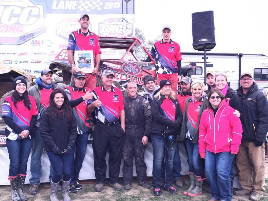 The Wicked Bilt/Can-Am team celebrates Matkos third place finish!
