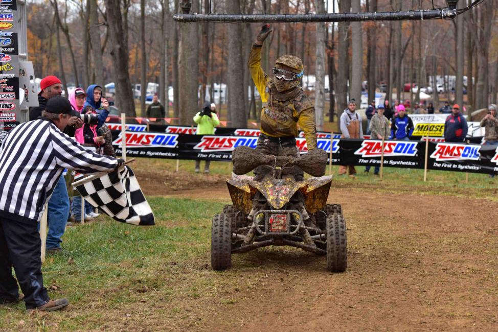 Fowler crosses the line victorious as the 2015 National Champion. Photo: Ken Hill
