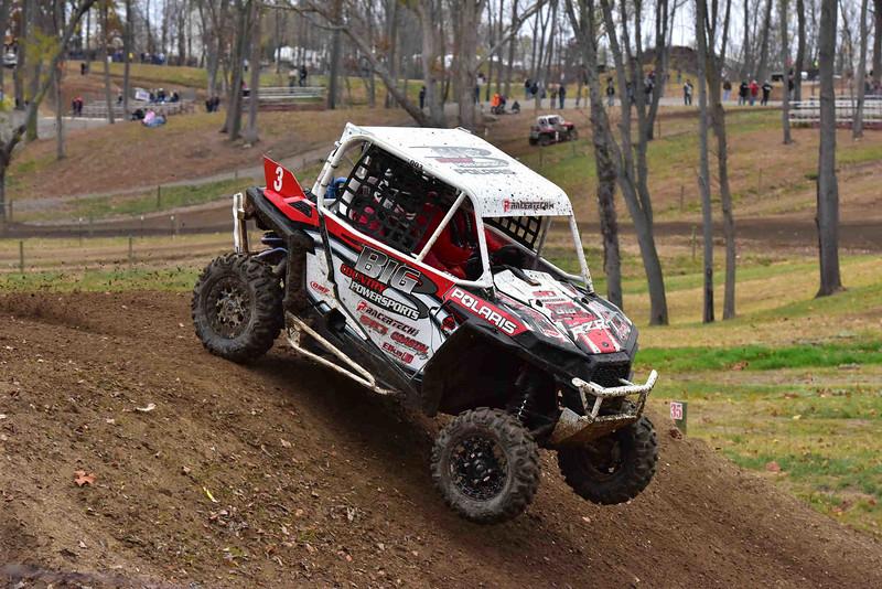 John Yokley had a great jump off the line, and heading into the woods first from row 5.