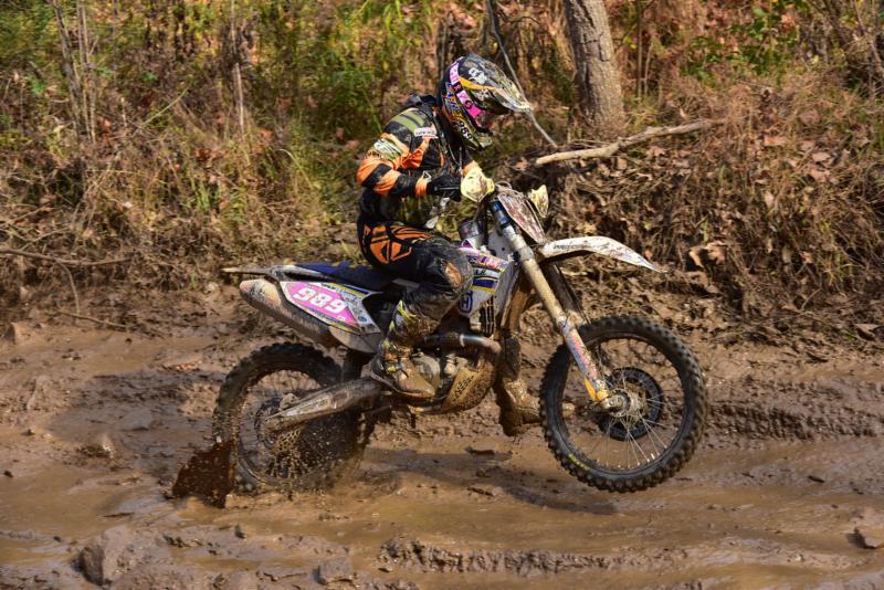 Thad DuVall supporting breast cancer awareness with pink numberplate backgroundsPhoto: Ken Hill