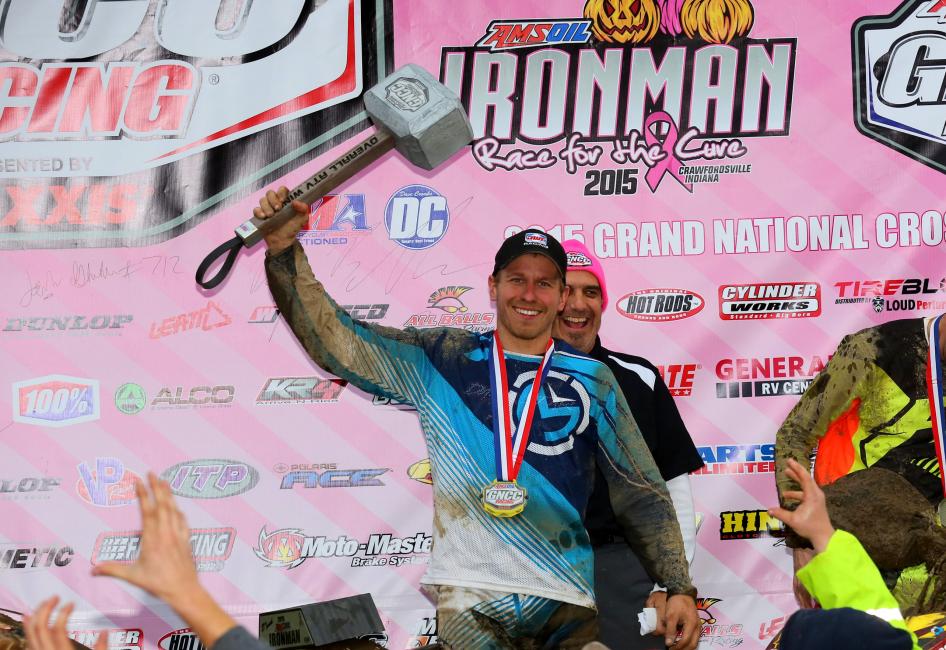 McClure earned the number three spot in the XC1 Pro ATV points standings for 2015.