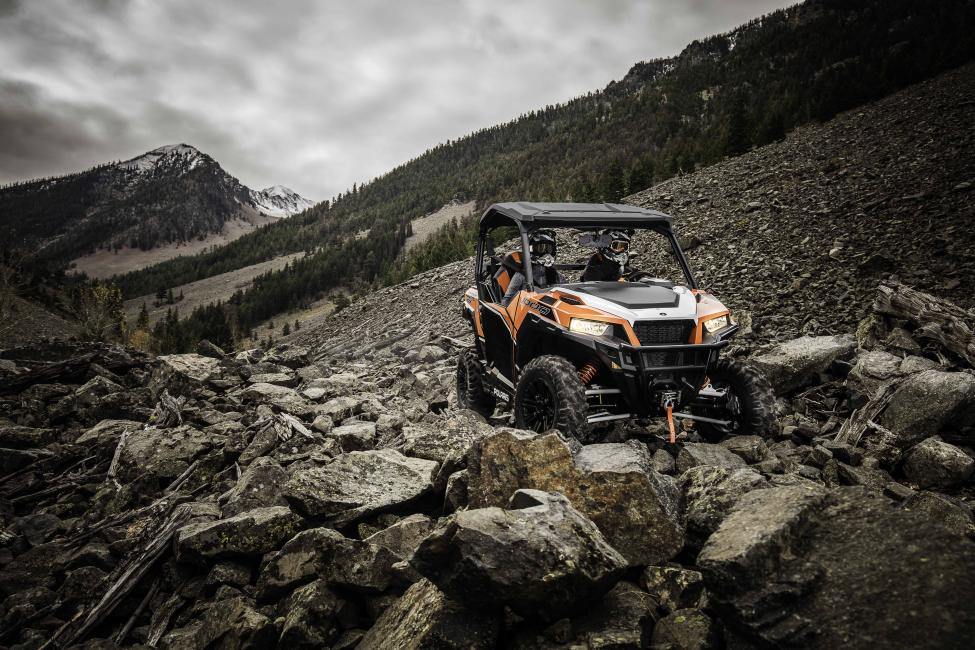 The new Polaris GENERAL Deluxe Orange Burst meets a variety of recreational and work needs.