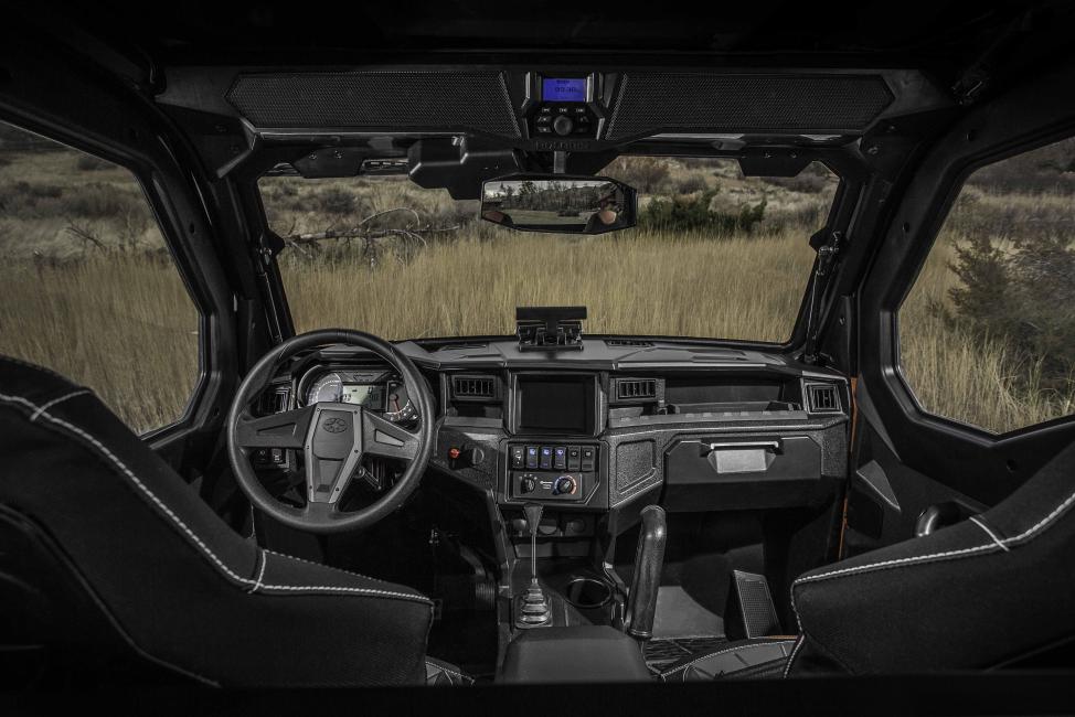 Inside the new Polaris GENERAL side-by-side.