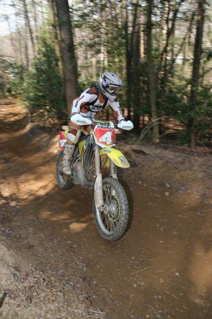 The win wouldn't come easy for Hawk as he would have to due battle with this guy, Glenn Kearney, through the final turns of the race.