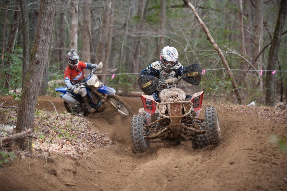 Jarrod McClure would work his way through the pack at the 2011 Steele Creek GNCC to come away with third place.Photo: Shan Moore