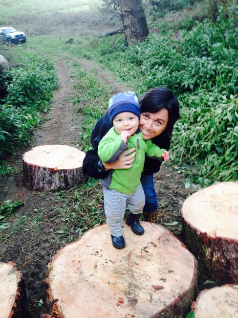 Katherine pictured with her son, Colton.