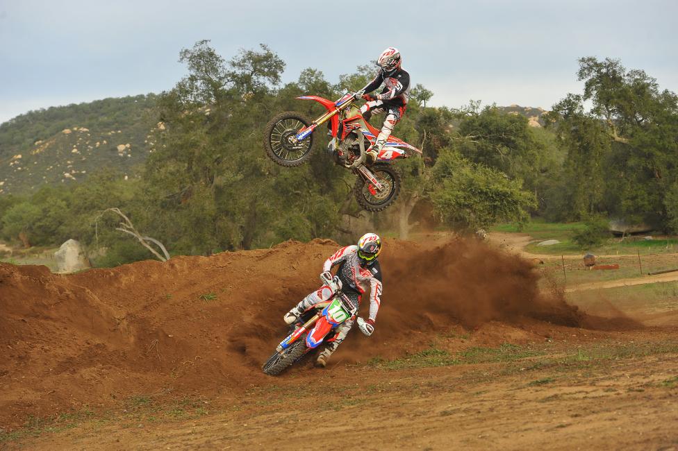 The JCR/Honda duo of Chris Bach (#4) and Trevor Bollinger (#10) have been training hard for this upcoming season. Photo: Courtesy of JCR/Honda