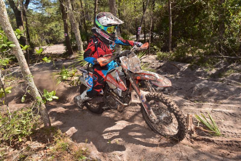 Cierra Pacheco powers her way through the rough sands of Florida. Photo: Ken Hill