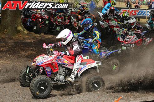 Spider Graphix' #16 Randy Hamilton nearly grabbed the holeshot in the Pro-Am ClassPhoto: ATVRiders.com