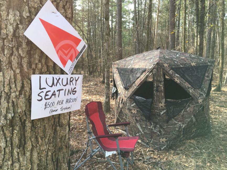 There's a good Luxury Box spectator spot in the woods, but it could cost you!Photo: Jared Bolton