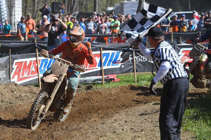 Kailub Russell earned his first victory this season at the FMF Steele Creek GNCC.