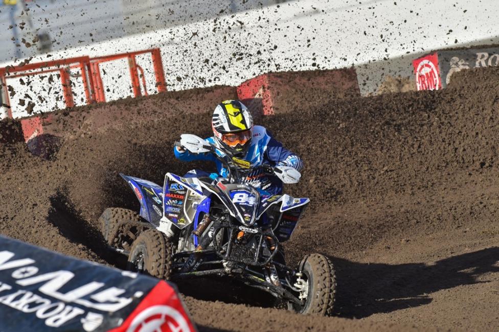 Vying for the ATV MX podium on a Yamaha is Root River/Maxxis’ Thomas Brown.