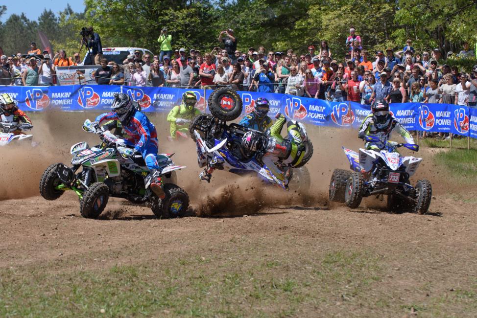 Fowler suffered from a first turn crash, but recovered for a fifth overall.Photo: Ken Hill