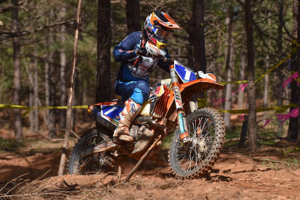 Kacy Martinez was battling for the lead when a crash ended her day early.