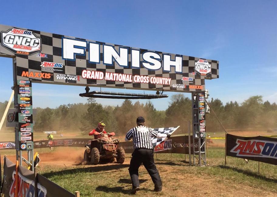 With his victory, Can-Am X-Team member Kevin Cunningham is now just one point behind the class leader heading into round five of the GNCC off-road racing series.