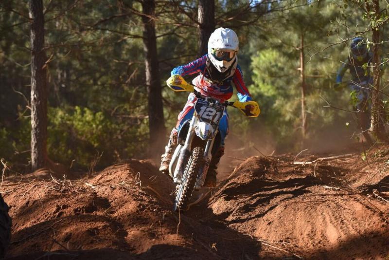 Dylan Brinson masters the South Carolina roots during the 8 a.m. Youth race. 
