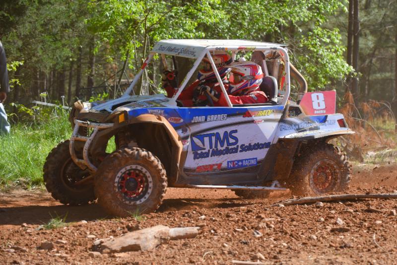 John Barnes and his co-pilot Phillip McGhee Jr. navigating through the course. 