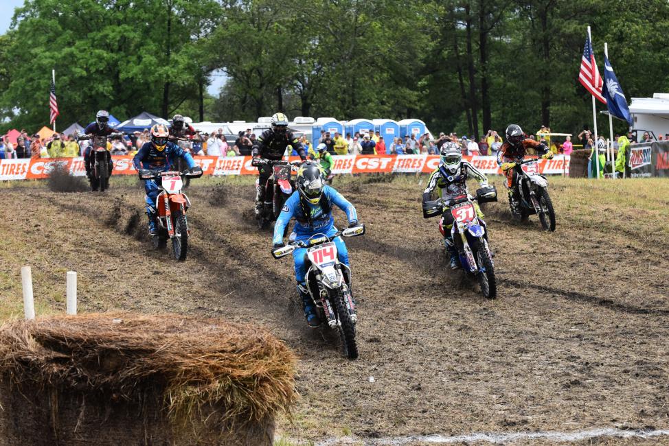 Josh Strang got out to the early lead claiming the $250 All Balls Racing Holeshot Award.Photo: Ken Hill