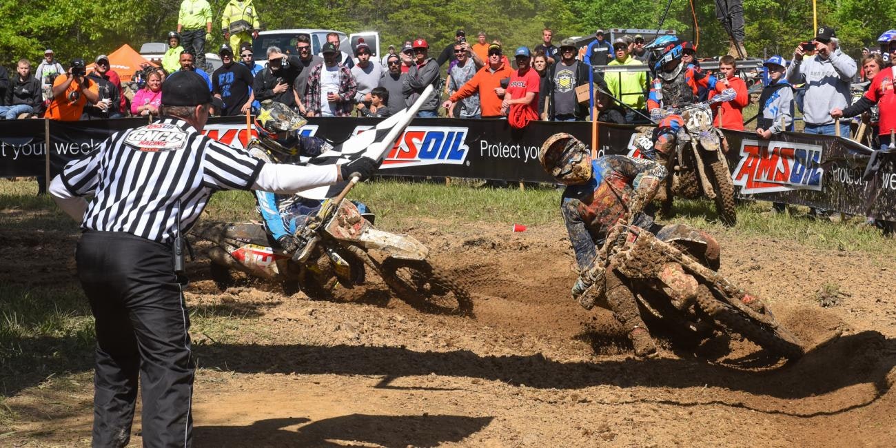 Russell Makes Last Minute Pass for Limestone 100 GNCC Overall Win