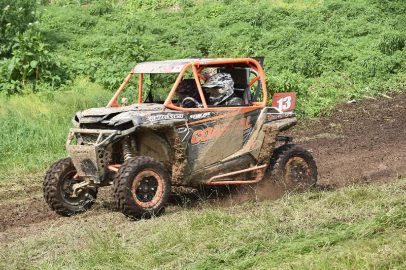 Sean Bogdan and Jade Kiger navigate through the John Penton GNCC terrain. Photo: Ken Hill