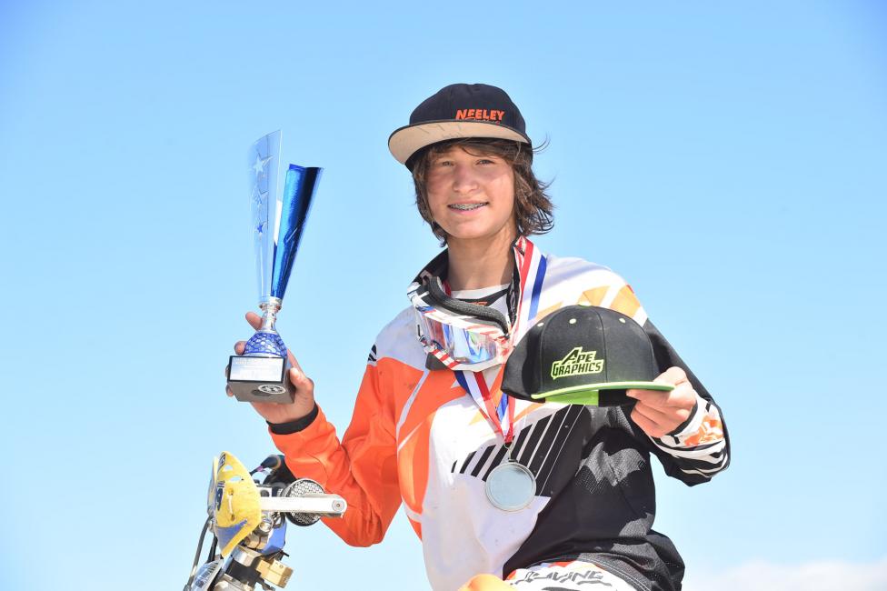 Zack Davidson worked his way from the second rowto take the overall win in the youth race.Photo: Ken Hill