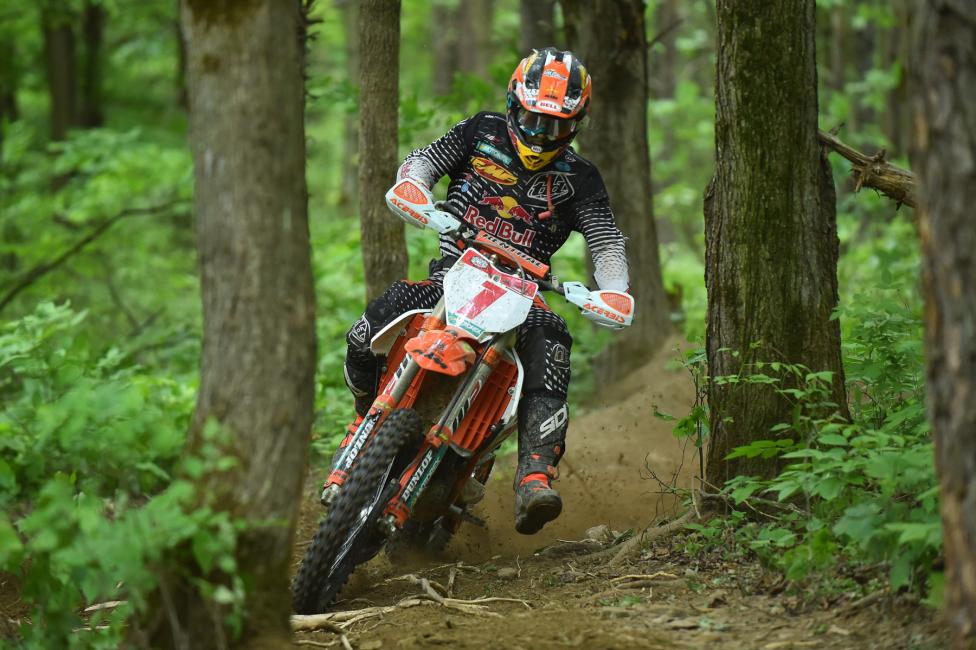 After a crash on the last lap, Kailub Russell was unable to finish therace due to the mecahnical issues that resulted from the crash.Photo: Ken Hill