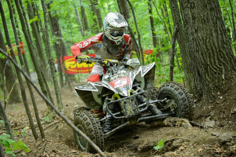 Neal attacking through the New York woods. Photo: Ken Hill