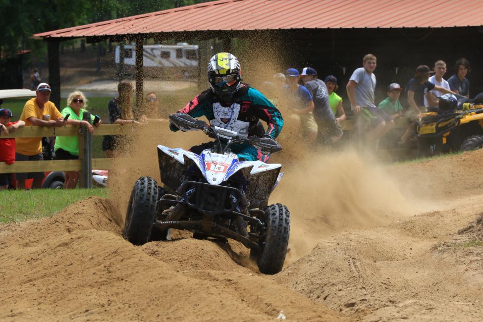 The team of Johnny Gallagher, Walker Fowler and Cole Richardson won this year's Heartland Challenge. Great job guys! In honor of their win, here's a photo of Johnny from his favorite race of the year, the Camp Coker Bullet GNCC!