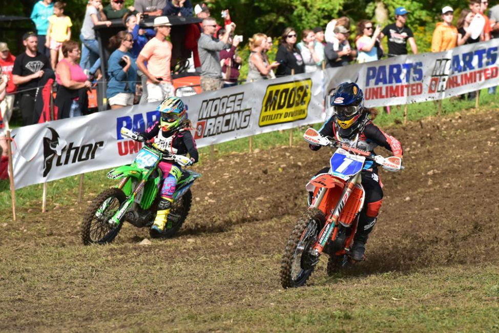 Kacy Martinez grabbed the holeshot in the WXC class.