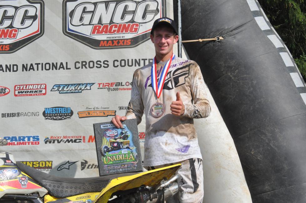 Westley Wolfe scored third in the XC2 Pro-Am class at Unadilla.Photo: Amber Wolfe