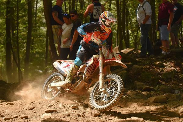 Kailub Russell earned his 8th win of the season at the Mountaineer Run in West Virginia. Photo: Courtesy of KTM
