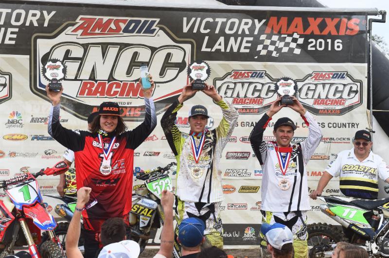 XC2 Pro Lites Podium (L-R): Trevor Bollinger, Layne Michael, Craig DeLong. Photo: Ken Hill