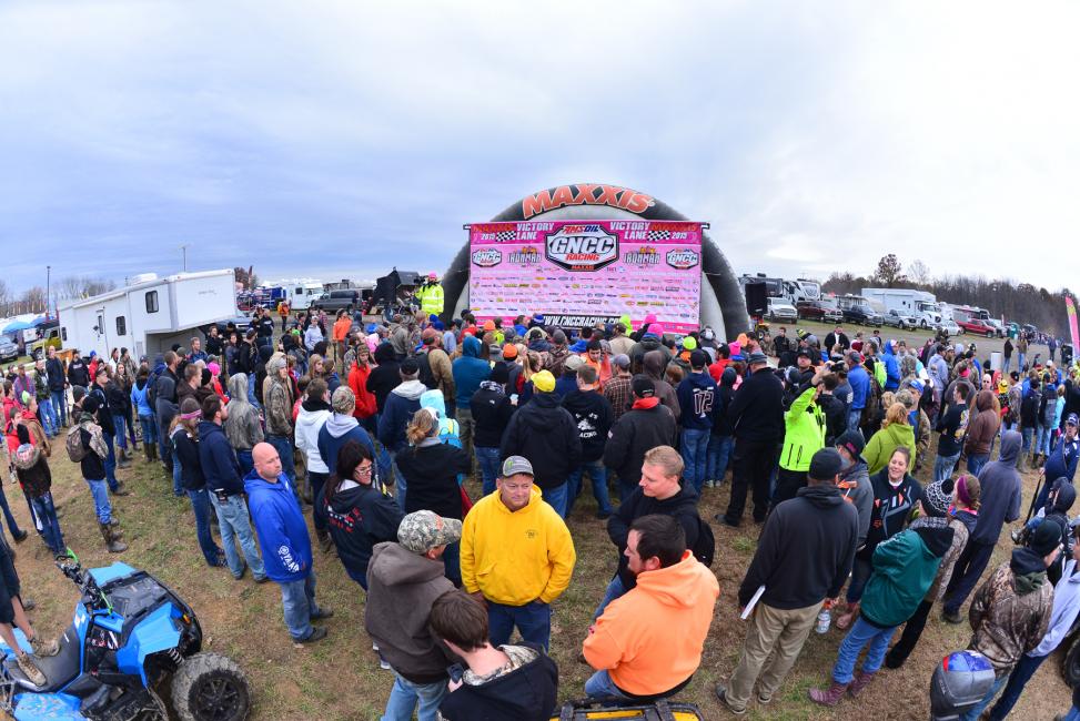 The backdrop will be autographed by each podium finisher during the weekend and auctioned off on Saturday afternoon, with proceeds going to the MCFC.Photo: Ken Hill