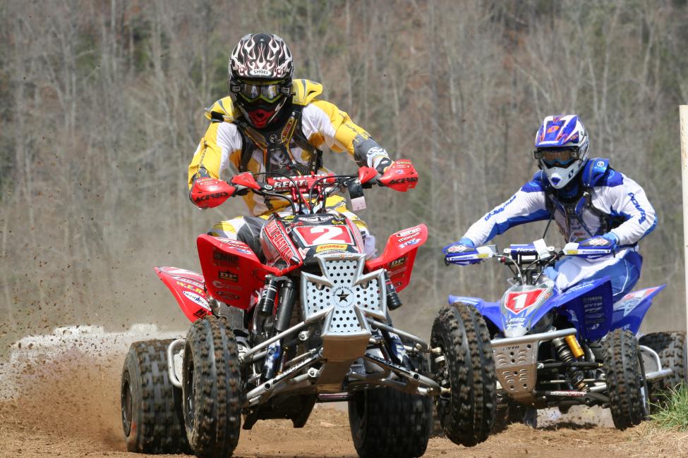 Chris Borich and Bill Ballance battle off the start of the 2007 Steele Creek GNCC