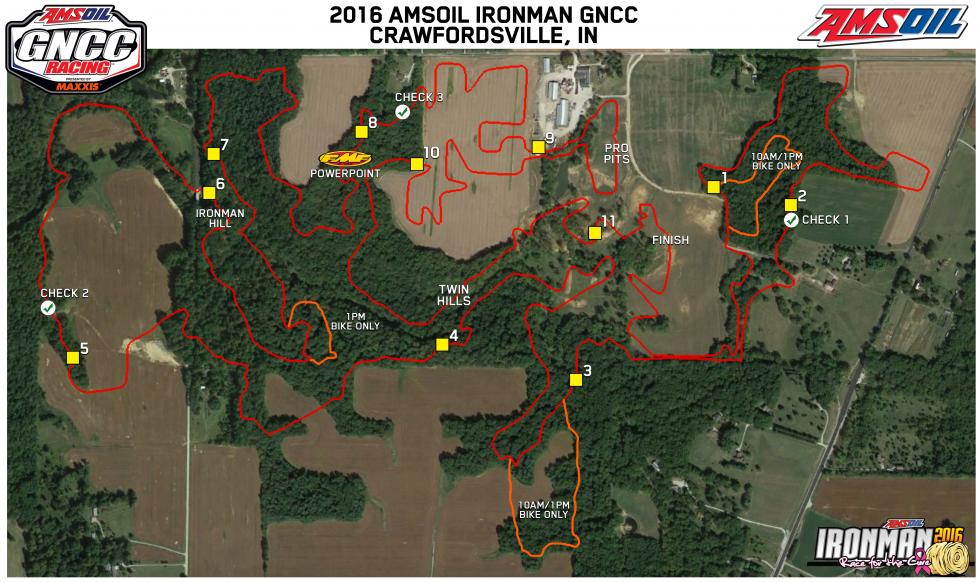 2016 AMSOIL Ironman Track Map