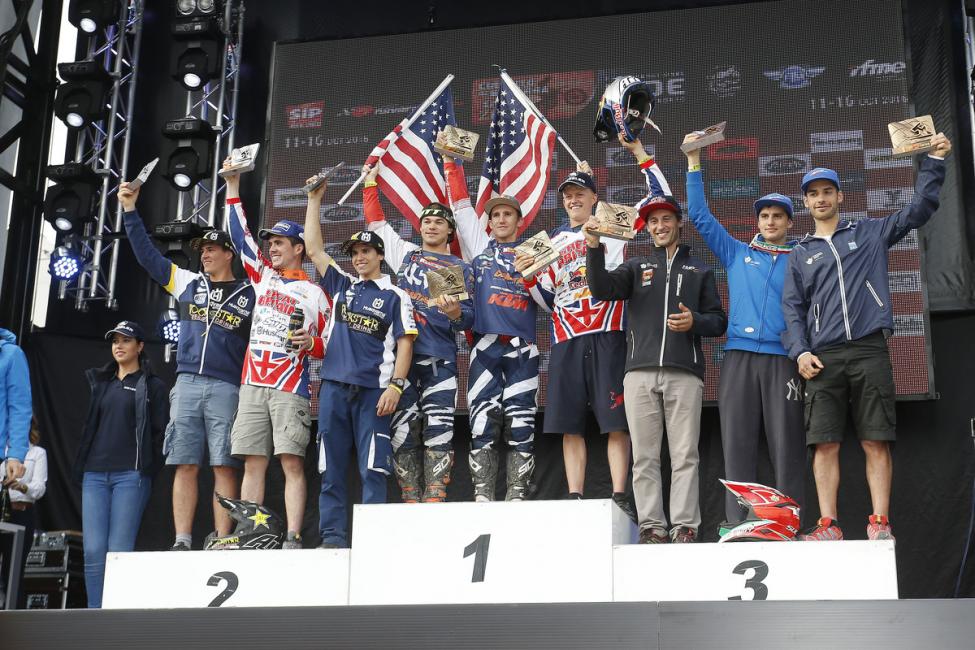 Join the U.S. World Trophy Team Saturday night at theAMSOIL Ironman GNCC for a special ISDE Trophy Presentation.Photo: Future7Media