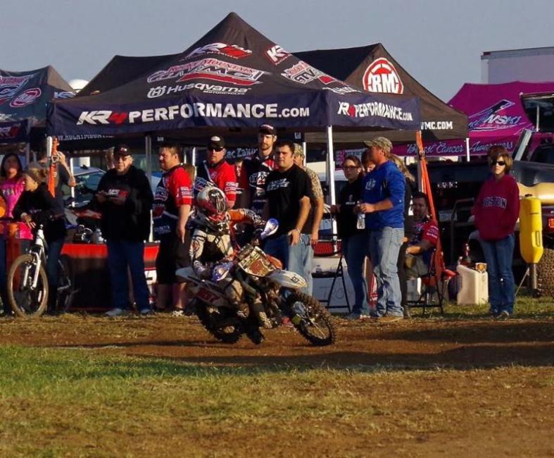 Troy Horbaty charging his way to 8th place in the 85 (7-11) Class. Photo: KR4