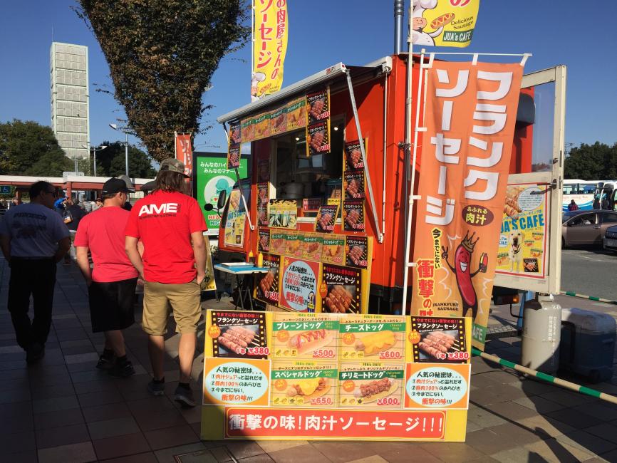 Trevor and Eric had to try out a hot dog at the rest stop. Their verdict? Delicious!