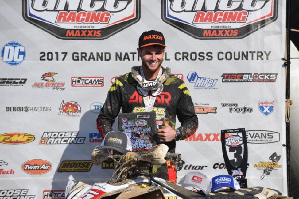 Neal is all smiles with a podium finish at Round 1.