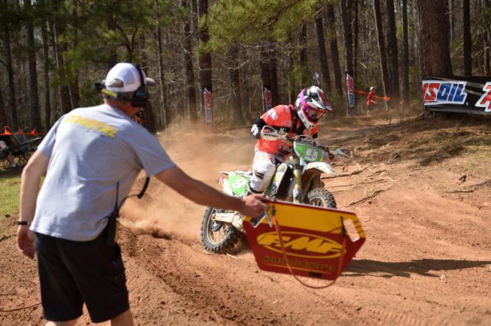 DeLong powered through a tough day of racing in Georgia.
