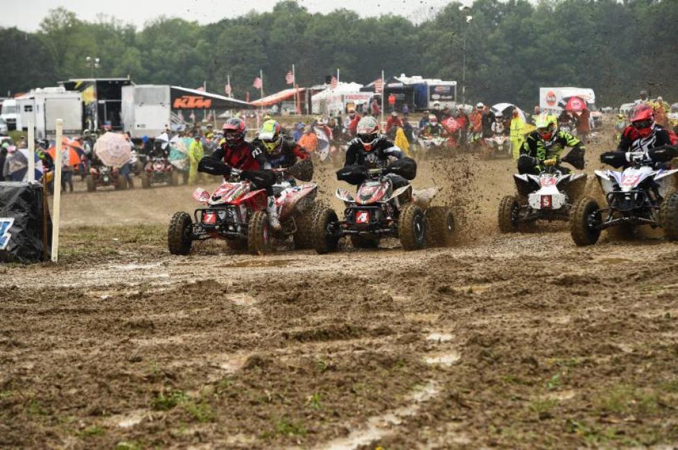 Track conditions were muddy on Saturday for the X-Factor GNCC. 