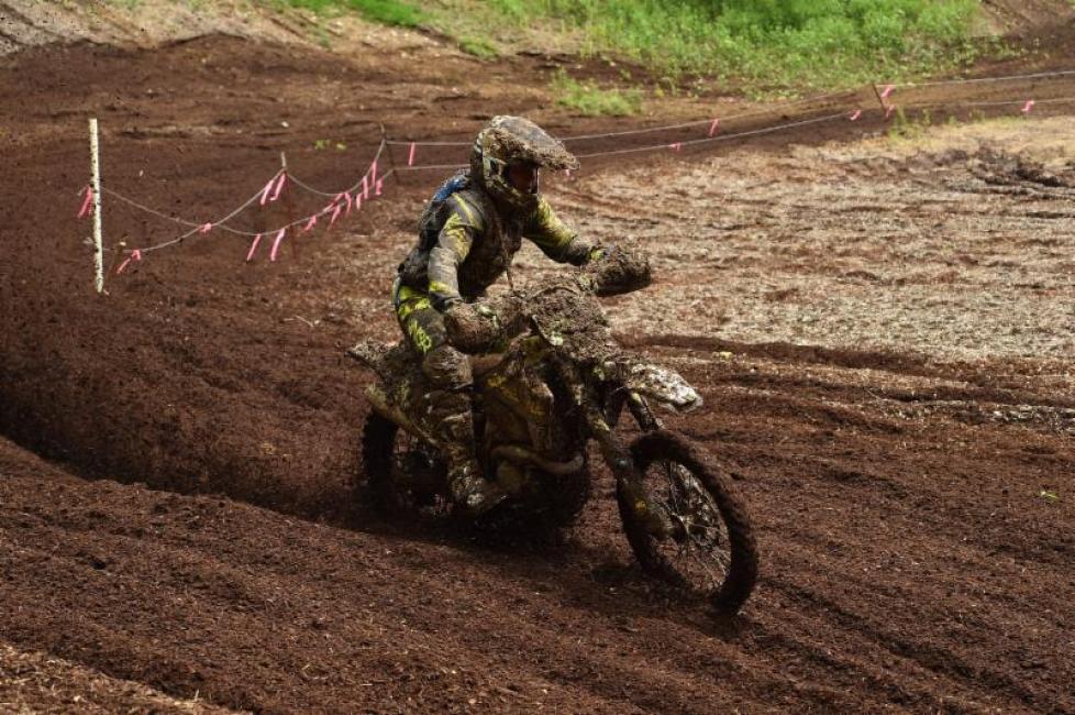 Conditions were on the muddy side in Indiana. 