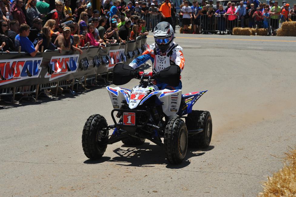The crowd cheers on Walker Fowler at the opening ceremonies.