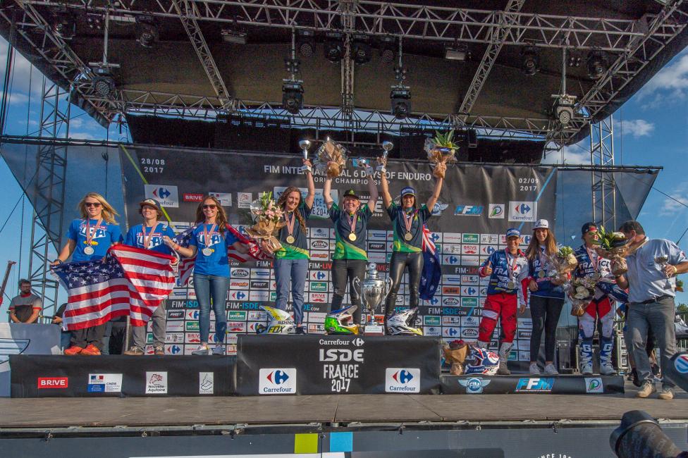 Women's US Trophy Team earned second place at the 2017 FIM ISDE in France.