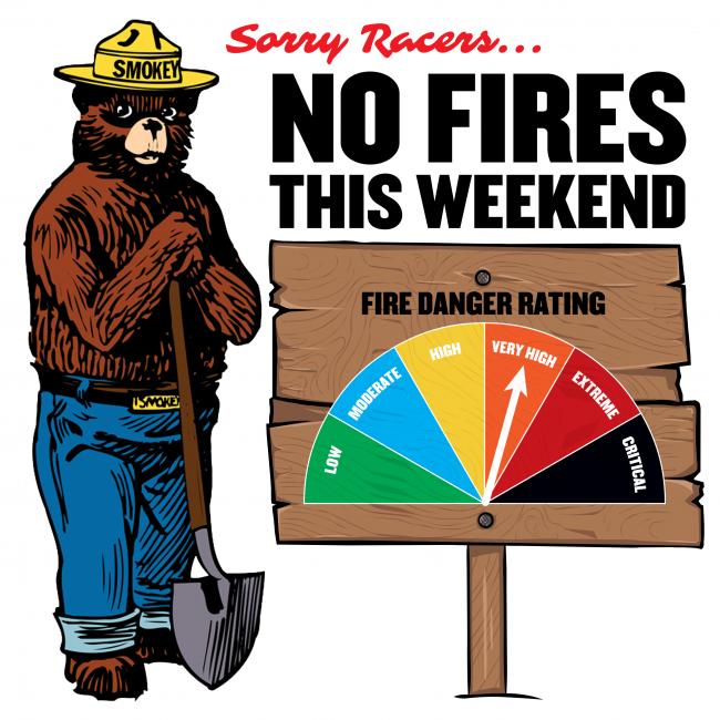 Sorry folks, no fires allowed this weekend!