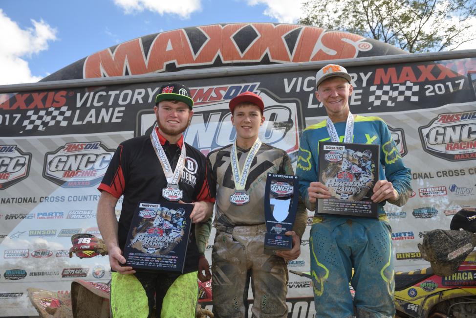 XC2 Podium: (3) Brandon Icard, (1) Devon Feehan, (2) Hunter Hart.