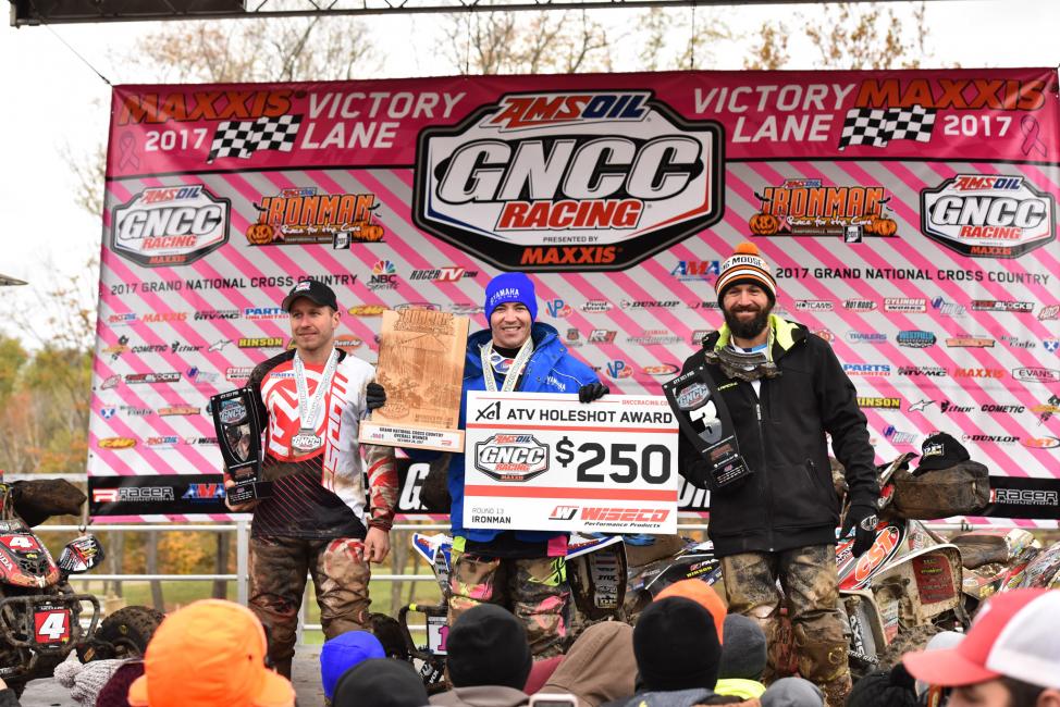 Overall Podium: (2) Jarrod McClure, (1) Walker Fowler, (3) Adam McGill.