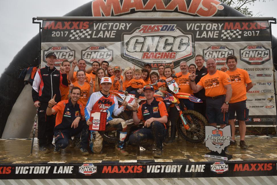 Russell earned his fifth straight GNCC National Championship this year. 