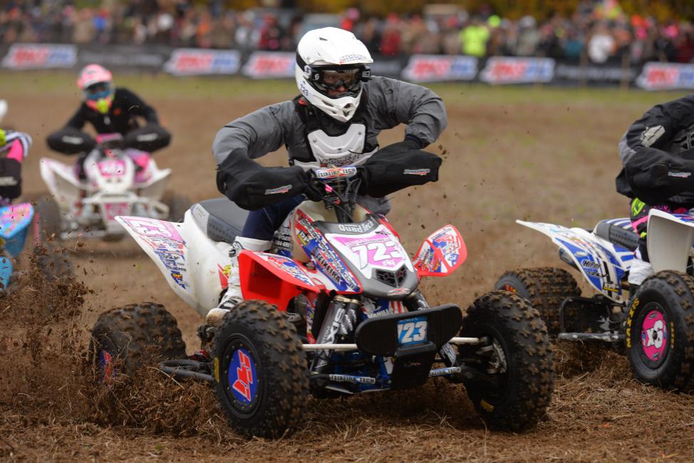 A mechanical issue took Angel Knox out of contention for the title on the first lap.